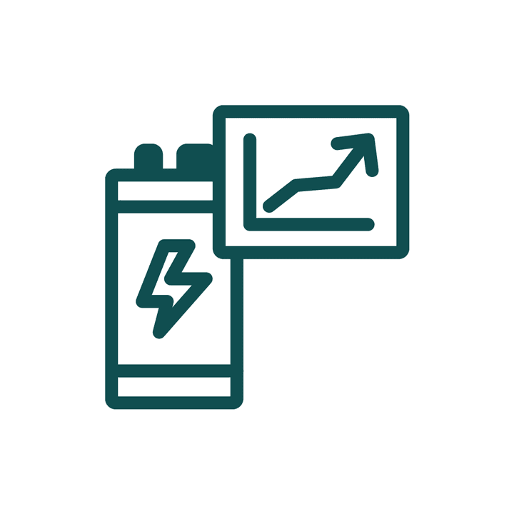 A vector icon about efficient batteries