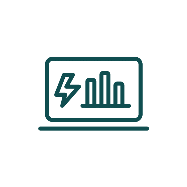 A vector icon about accessing your energy information online
